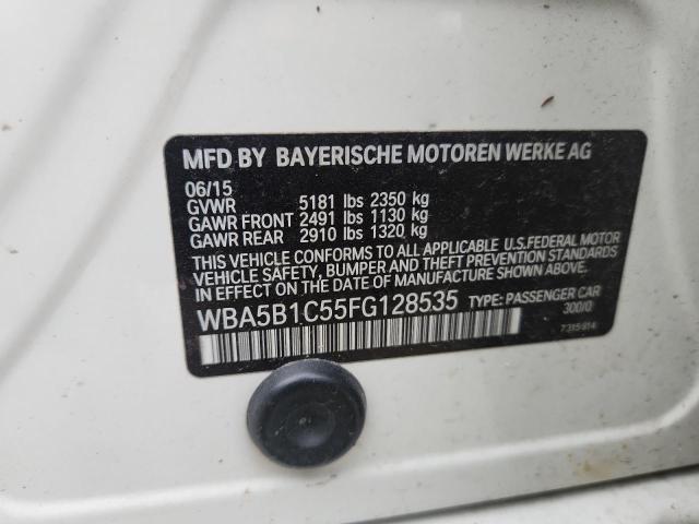 2015 BMW 535 I WBA5B1C55FG128535