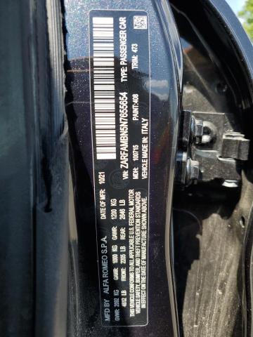 2022 ALFA ROMEO 164 L ZARFAMBN5N7655654