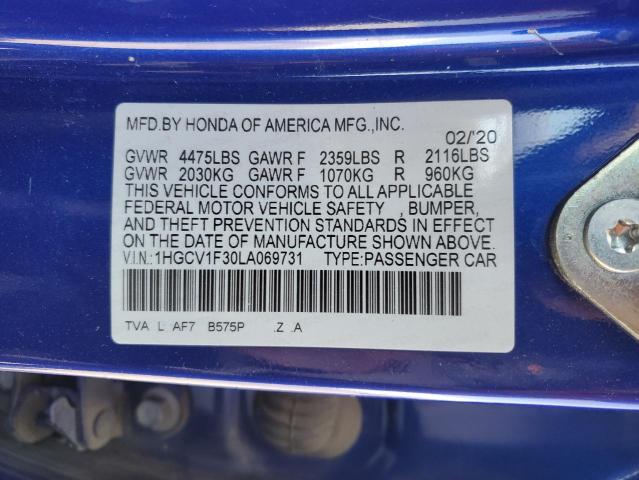 2020 HONDA ACCORD SPO 1HGCV1F30LA069731