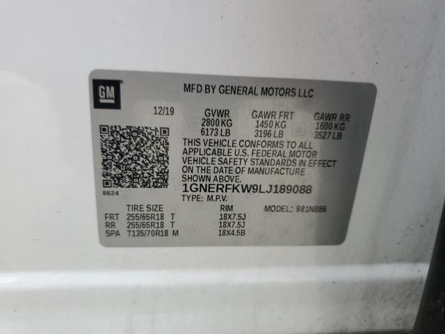 2020 CHEVROLET TRAVERSE L 1GNERFKW9LJ189088