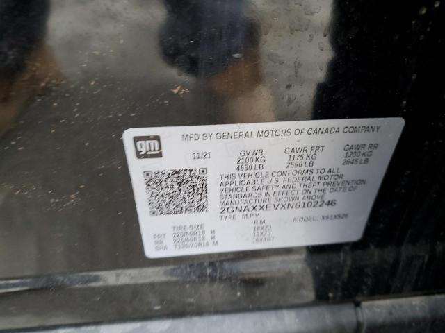 2022 CHEVROLET EQUINOX PR - 2GNAXXEVXN6102246