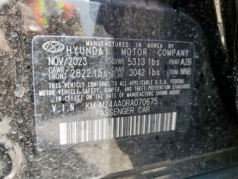 2024 HYUNDAI IONIQ 6 SE KMHM24AA0RA070675