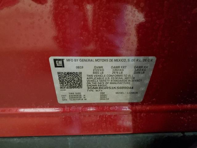 2019 CHEVROLET BLAZER 2LT 3GNKBGRS1KS699044