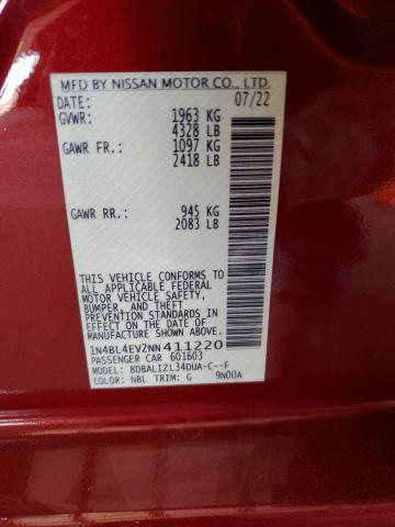 2022 NISSAN ALTIMA SL 1N4BL4EV2NN411220