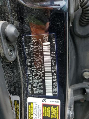2019 TOYOTA CAMRY L - 4T1B11HK1KU167525