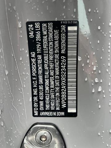 2024 PORSCHE 911 TARGA WP0BB2A9XRS234269