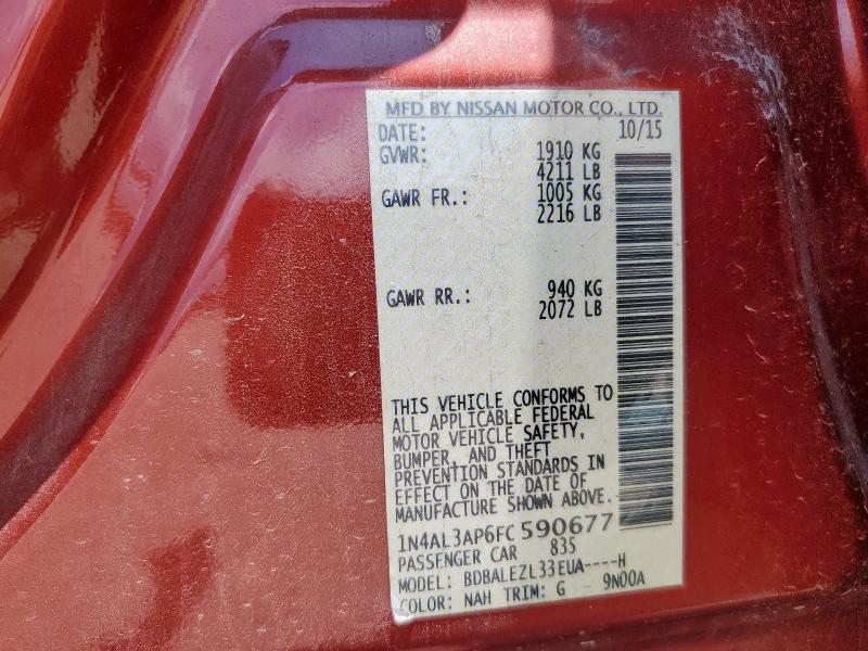 2015 NISSAN ALTIMA 2.5 - 1N4AL3AP6FC590677