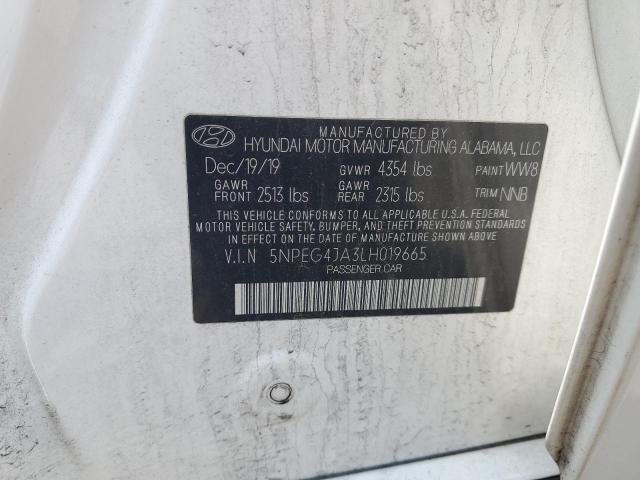 2020 HYUNDAI SONATA SE 5NPEG4JA3LH019665