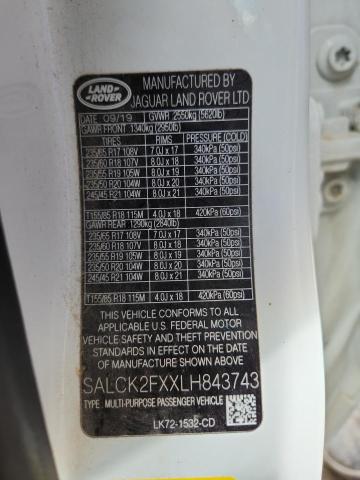 2020 LAND ROVER DISCOVERY SALCK2FXXLH843743