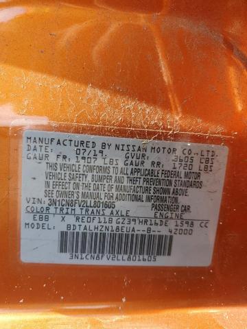 2020 NISSAN VERSA SR 3N1CN8FV2LL801605