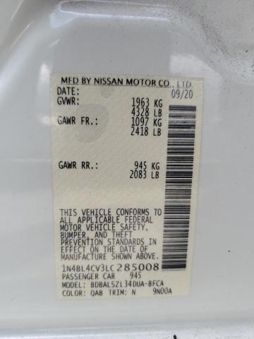 2020 NISSAN ALTIMA SR 1N4BL4CV3LC285008