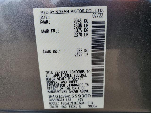 2022 NISSAN LEAF SV 1N4AZ1CV6NC559300