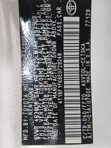 2014 TOYOTA CAMRY L - 4T1BF1FK6EU729248