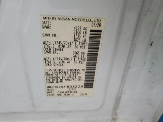 2020 NISSAN NV 2500 S 1N6BF0LY9LN808229