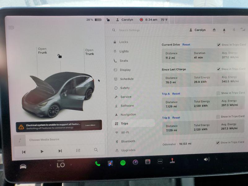 2022 TESLA MODEL Y 7SAYGAEE0NF310489