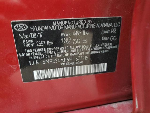 2017 HYUNDAI SONATA SE - 5NPE24AF6HH572215