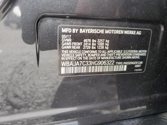 2017 BMW 530 XI WBAJA7C33HG906322
