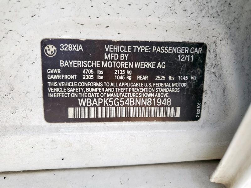 2011 BMW 328 XI SUL - WBAPK5G54BNN81948