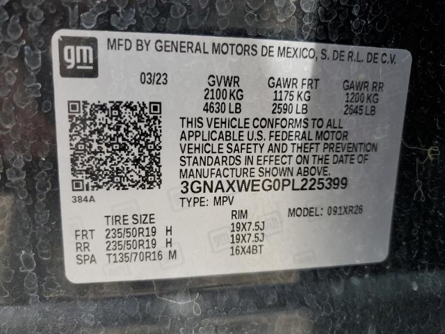 2023 CHEVROLET EQUINOX RS 3GNAXWEG0PL225399
