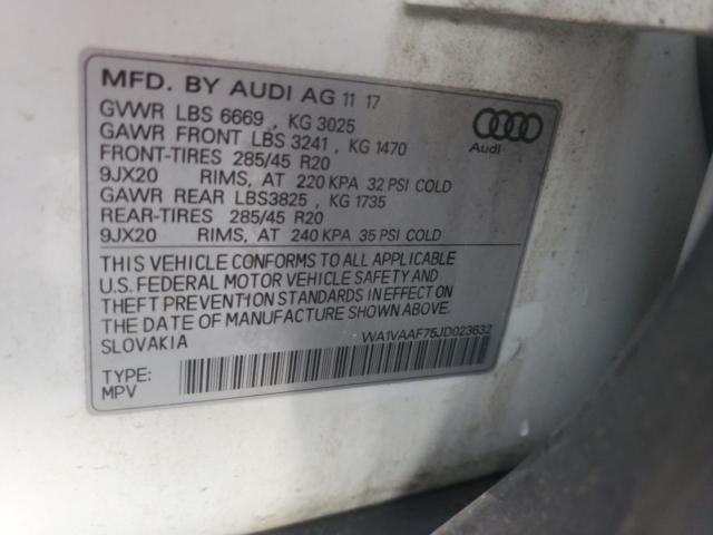 2018 AUDI Q7 PRESTIG WA1VAAF75JD023632