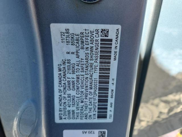 2023 HONDA CIVIC EX - 2HGFE1F72PH300331