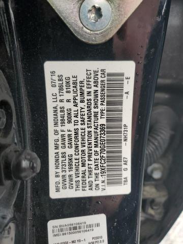 2016 HONDA CIVIC EX 19XFC2F70GE073369