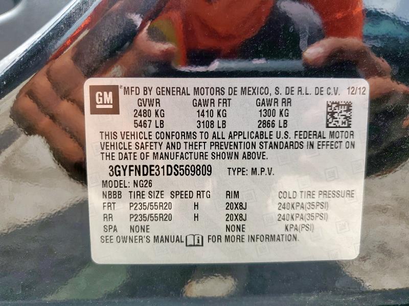 2013 CADILLAC SRX PERFOR - 3GYFNDE31DS569809