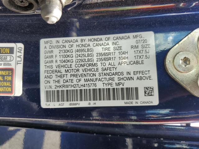 2020 HONDA CR-V LX 2HKRW1H27LH415776