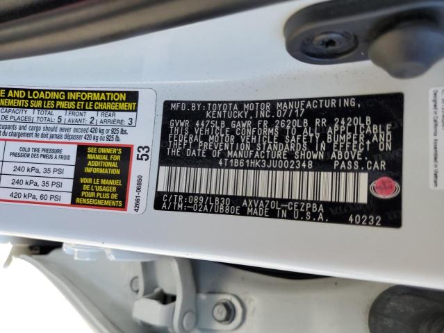 2018 TOYOTA CAMRY XSE - 4T1B61HK3JU002348