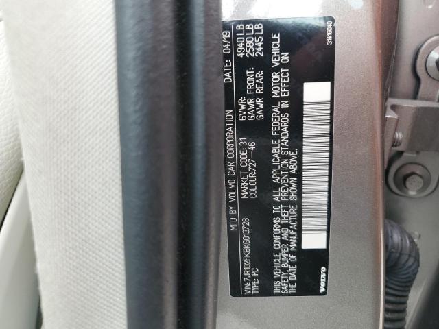 2019 VOLVO S60 T5 MOM 7JR102FK8KG013728