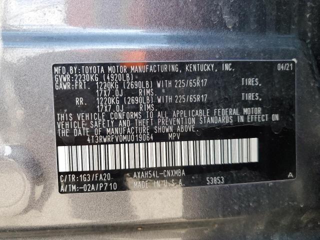 2021 TOYOTA RAV4 XLE - 4T3RWRFV0MU019064