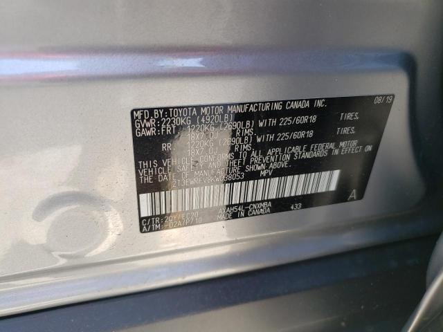 2019 TOYOTA RAV4 XSE 2T3EWRFV8KW038053
