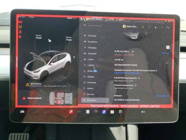 2023 TESLA MODEL Y 7SAYGDEF8PF743619