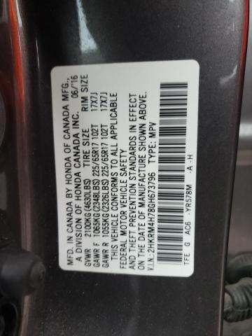 2016 HONDA CR-V EXL 2HKRM4H78GH673796