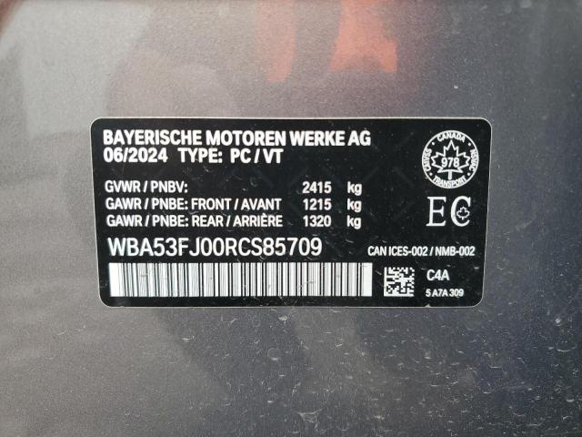 2024 BMW 530 XI WBA53FJ00RCS85709
