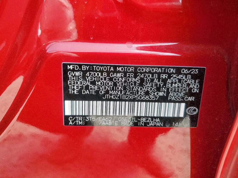 2023 LEXUS IS 350 F S JTHGZ1B2XP5068357