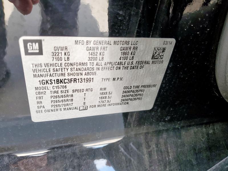 2015 GMC YUKON SLT - 1GKS1BKC3FR131991