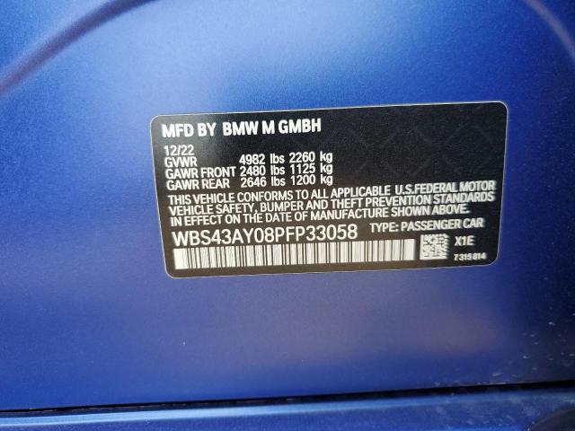 2023 BMW M3 COMPETI - WBS43AY08PFP33058
