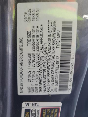 2019 ACURA RDX TECHNO 5J8TC1H57KL019173