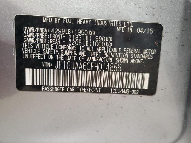 2015 SUBARU IMPREZA JF1GJAA60FH014856