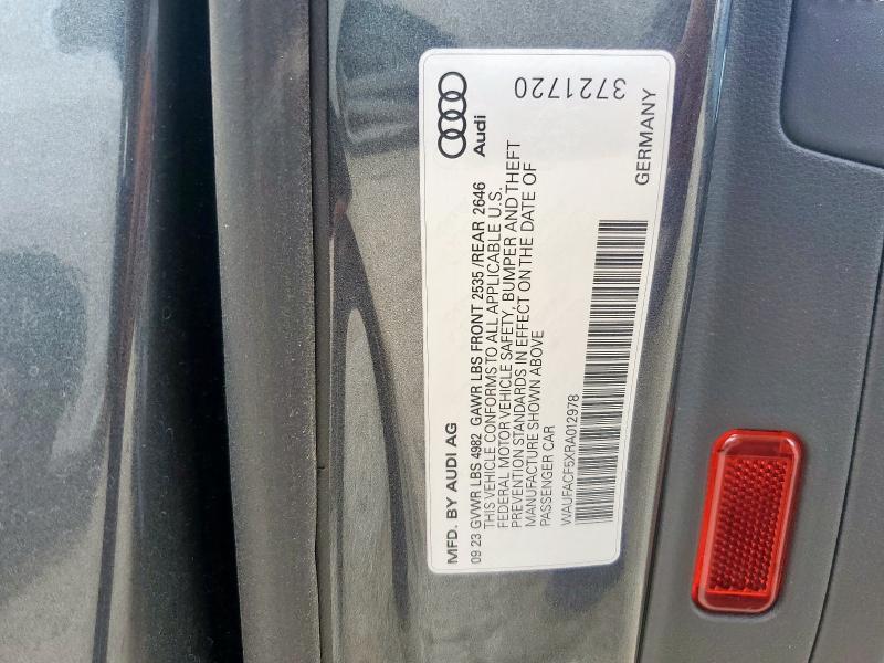 2024 AUDI A5 PREMIUM WAUFACF5XRA012978