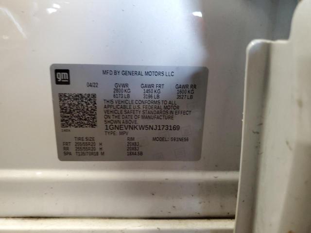2022 CHEVROLET TRAVERSE H 1GNEVNKW5NJ173169