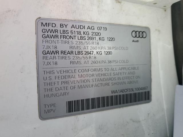 2020 AUDI Q3 PREMIUM - WA1AECF33L1004867