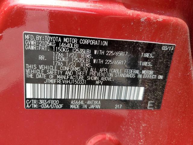 2017 TOYOTA RAV4 LE - JTMBFREV6HJ150331