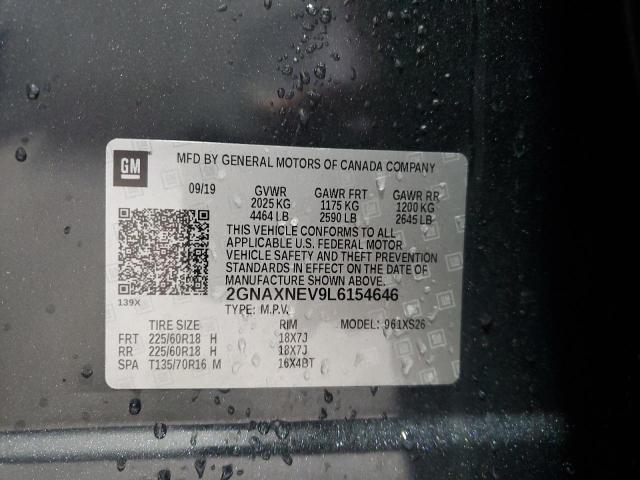 2020 CHEVROLET EQUINOX PR - 2GNAXNEV9L6154646