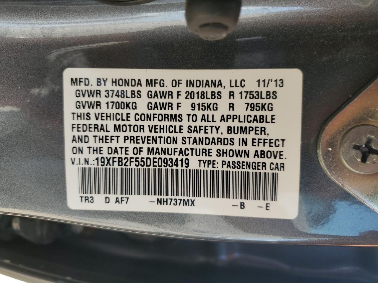 Honda Civic lx 2013