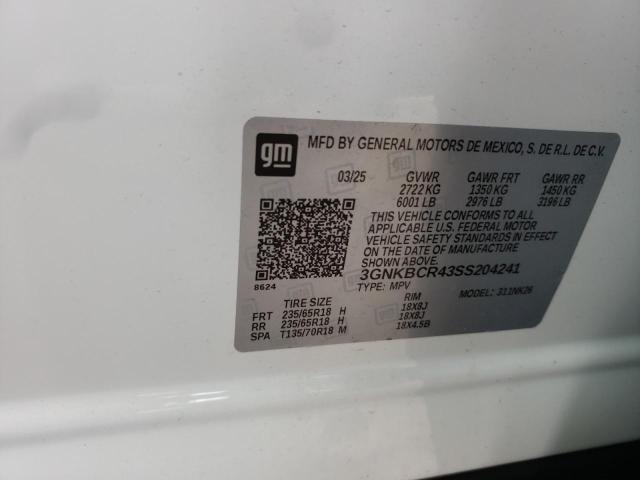 2025 CHEVROLET BLAZER 2LT 3GNKBCR43SS204241