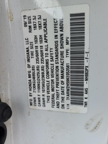 2019 HONDA CR-V EX 7FARW2H59KE053581