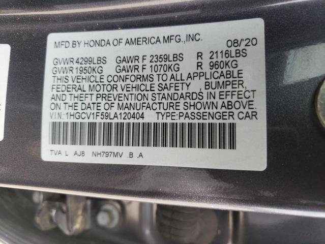 2020 HONDA ACCORD EXL - 1HGCV1F59LA120404