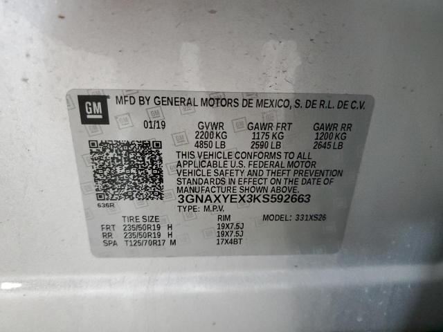 2019 CHEVROLET EQUINOX PR - 3GNAXYEX3KS592663
